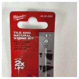 Lot Of Four New Milwaukee Tile And Natural Stone Bit 1/4" For Tile And Stone