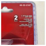 New Milwaukee Easiest Key Access HEX SAE & Metric 2 Piece 48-22-2187