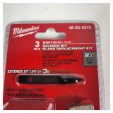 Milwaukee 3 Piece Switchblade Selfeed Bit Blade Replacement Kit 2 1/4" Extends Bit Life By 3X