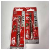 Lot Of Two Milwaukee Cobalt Drill Bits Damaged Packages 48-89-2317 5/16" And 48-89-2316 1/4"