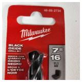 Lot Of Three New Milwaukee Drill Bits 7/16" 48-89-2734 Black Oxide General Purpose