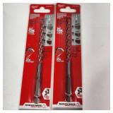Lot Of Two New Milwaukee Concrete Drill Bits 48-20-9011 1/4" Carbide Hammer Drill Bits