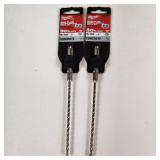 Lot Of Two New Milwaukee Drill Bits SDS Plus Screw Install Drill Bits 5/32" x 7" Concrete