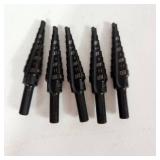 Lot Of Five New Milwaukee Step Drill Bits