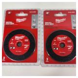 Lot Of Two 3 Pack New Milwaukee Metal Cut-Off 3" 3/8" Arbor Size Metal Stainless
