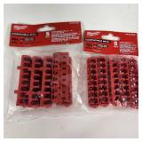 Lot Of Two New Milwaukee Items 5 Pack Case Rows For 2"-6" 1/4" Hex Bits And 5 Pack Case Rows For 1" 1/4" Hex Bits