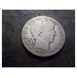 1910 S Barber Half Dollar