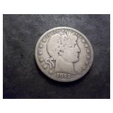 1912 S Barber Half Dollar