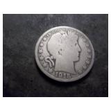 1915 D Barber Half Dollar