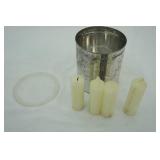 emergency candles and shortening tin