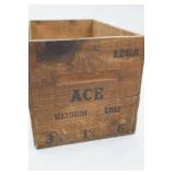 Vintage ACE 12GA Wooden Box. 14.75"x9"x8.5"