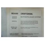 Craftsman Buffer/polisher system and manual
