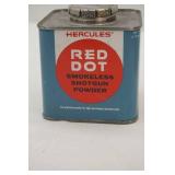 Vintage Hercules Red Dot Tin 3.5" cube