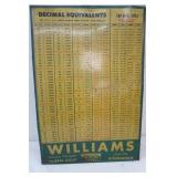 Vintage Williams Steel Tin Sign