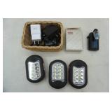 magnetic LED lights, power cords, clip lights