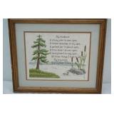"My Husband" Framed Needlepoint