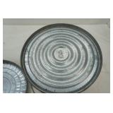 Galvanized Trash Can & Lid