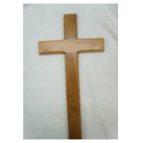 Raingear, ponchos, wooden cross, vintage bag