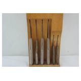 Flint Wall Mount Knife Holder and Knives