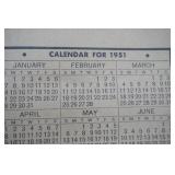 vintage advertising  calendar