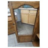 Glass Door Oak Cabinet