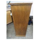 Glass Door Oak Cabinet