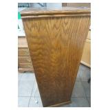 Glass Door Oak Cabinet