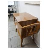 Side Table with Magazine Rack