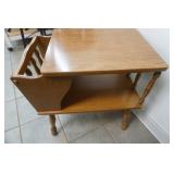 Side Table with Magazine Rack
