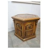 Oak Hexagon Cabinet/Side Table