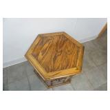 Oak Hexagon Cabinet/Side Table