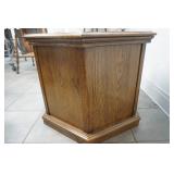 Oak Hexagon Cabinet/Side Table
