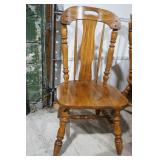 wooden dining room table & chairs