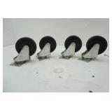 NEW Set of Caster Wheels Neoprene 4"