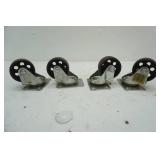 Set Of Cast Iron Caster Wheels 3"