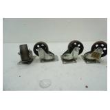 Set Of Cast Iron Caster Wheels 3"