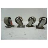 Set Of Cast Iron Caster Wheels 4"