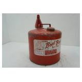 Vintage 6 gallon Galvanized Eagle Snogo Gas Can (full of gasoline)