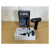 HY IMPACT Cordless Muscle Massager  Professional Massage Gun with Four Interchangeable Massaging Heads