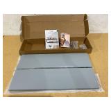 24 Inch Floating Shelves Set of 2, Modern Gray Solid Wood Wall Shelves