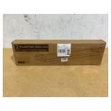 24 Inch Floating Shelves Set of 2, Modern Gray Solid Wood Wall Shelves