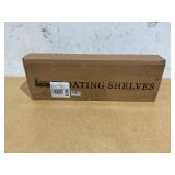 Axeman Floating Shelves, 2 Pack 8 Inch Deep Modern Solid Wood Wall Shelves for Storage, 24" W x 8" D x 1.6" H, Light Carbonized