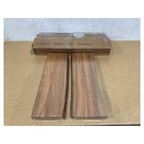 Floating Shelves for Wall Decor, Rustic Solid Elm Wood Wall Mounted,  24 Inch Set of 2, Natural