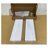 Axeman White Floating Shelves for Wall, 24 Inch Wooden Floating Shelves Set of 2, 24W x 8D
