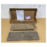 Grey Wood Floating Shelves Set of 2, 24W x 8D