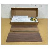 Axeman Floating Shelves for Wall, 24 Inch Wood Floating Shelves Set of 2, 24W x 8D - Dark Walnut