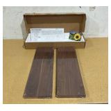 Axeman Floating Shelves for Wall, 24 Inch Wood Floating Shelves Set of 2, 24W x 8D - Dark Walnut