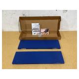 2PCS Fuqing Dark Blue Floating Shelves, Solid Wooden Wall Shelves Set