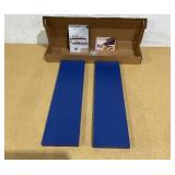 2PCS Fuqing Dark Blue Floating Shelves, Solid Wooden Wall Shelves Set