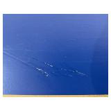 2PCS Fuqing Dark Blue Floating Shelves, Solid Wooden Wall Shelves Set